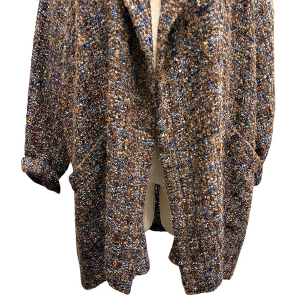 Eskander Tweed Wool Blend Oversized Open Front Cardigan Size 1 US 12 - Picture 6 of 14